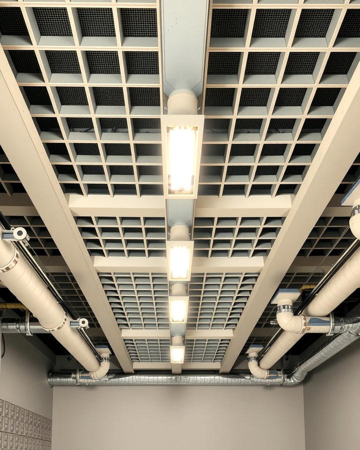 Open Concept Grid Ceiling