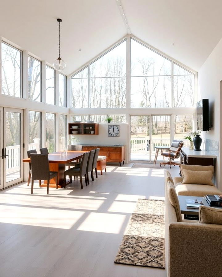 Open Concept Sunroom Kitchen