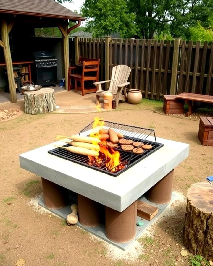 Open Grill BBQ Pit