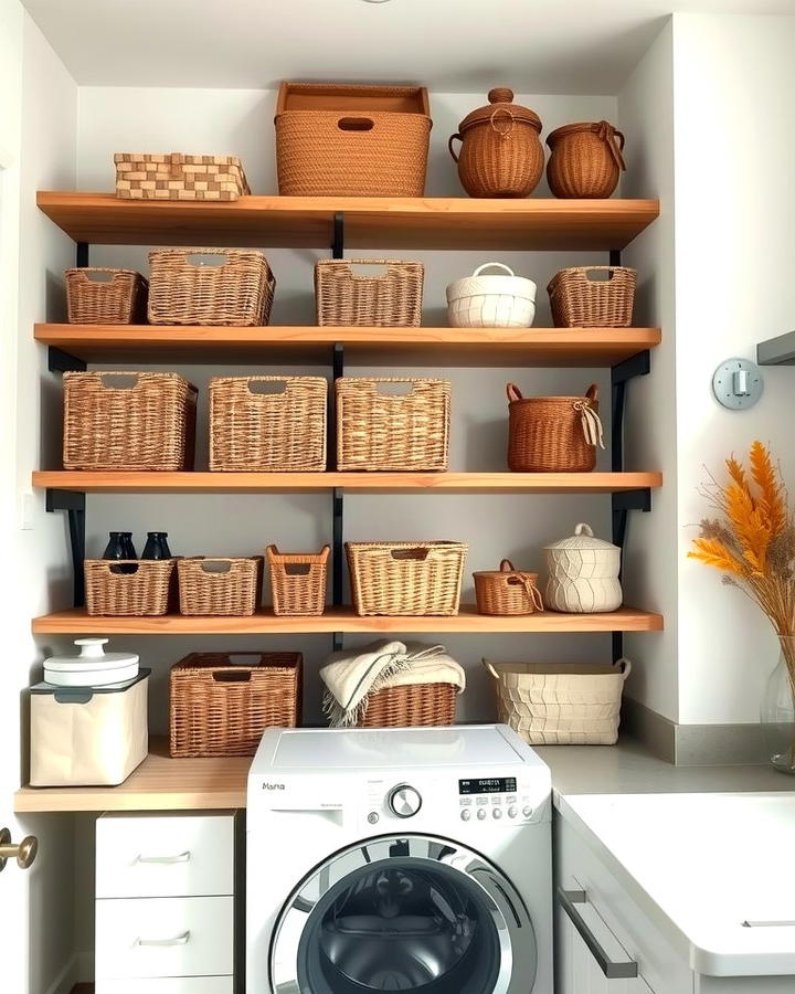 Open Shelving with Baskets