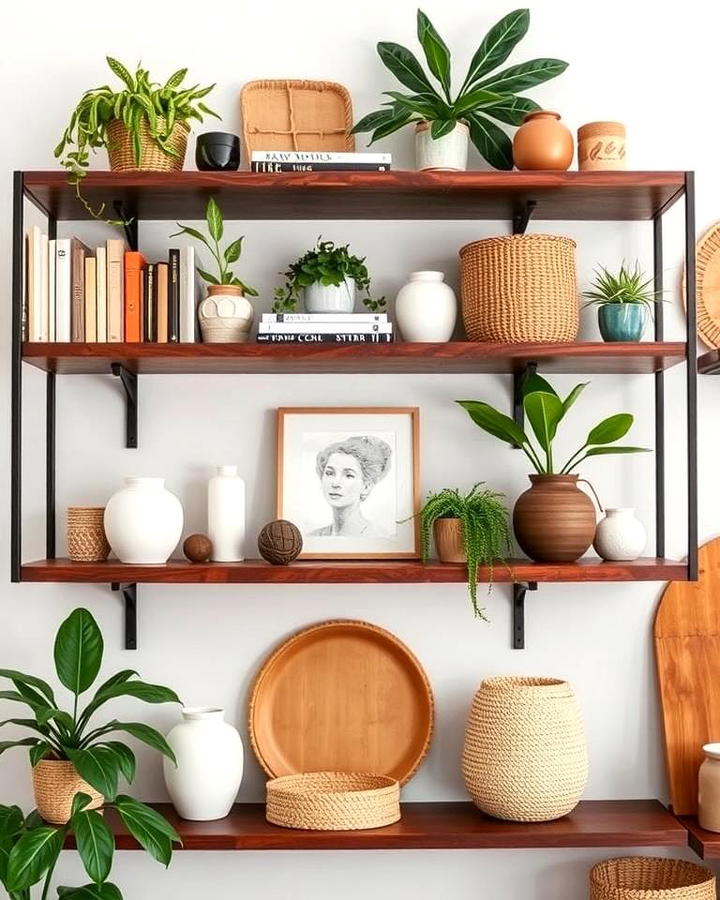 Open Shelving with Curated Decor