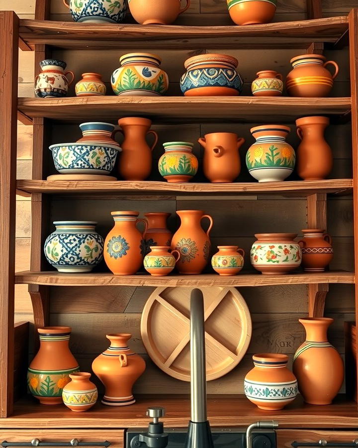 Open Shelving with Pottery