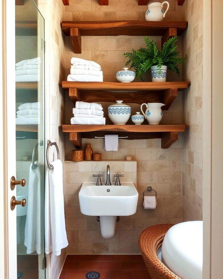 Open Shelving with Rustic Charm