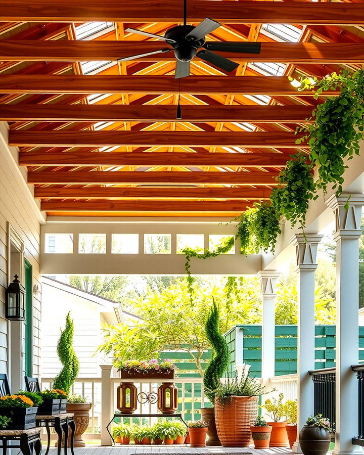 Open Trellis Roof for Natural Light