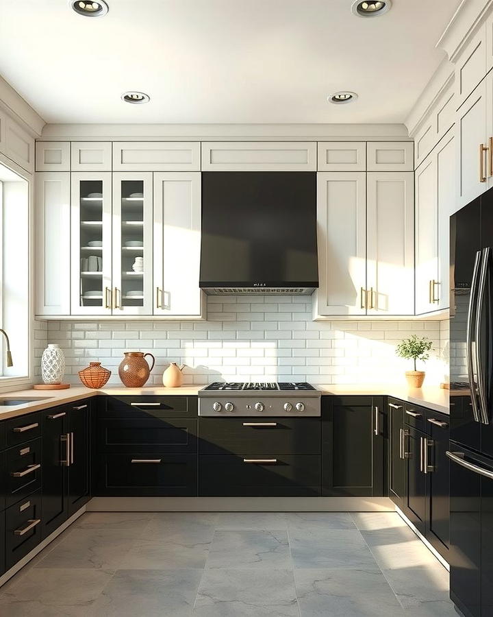 Opt for a Two Tone Cabinet Design