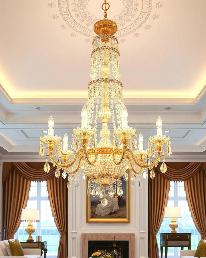 Opulent Crystal Chandelier