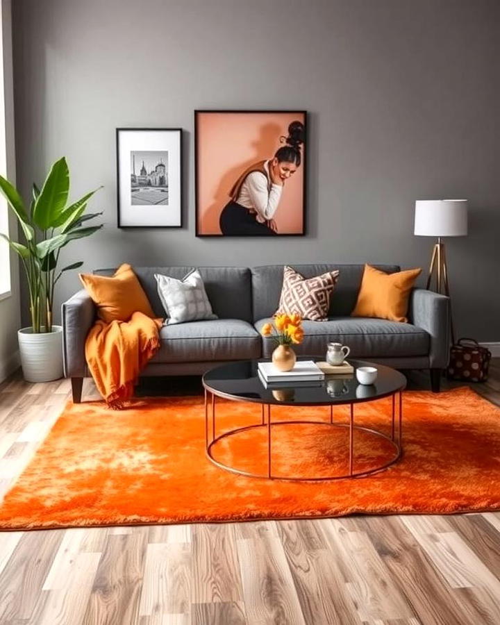 Orange Rug for a Bold Statement