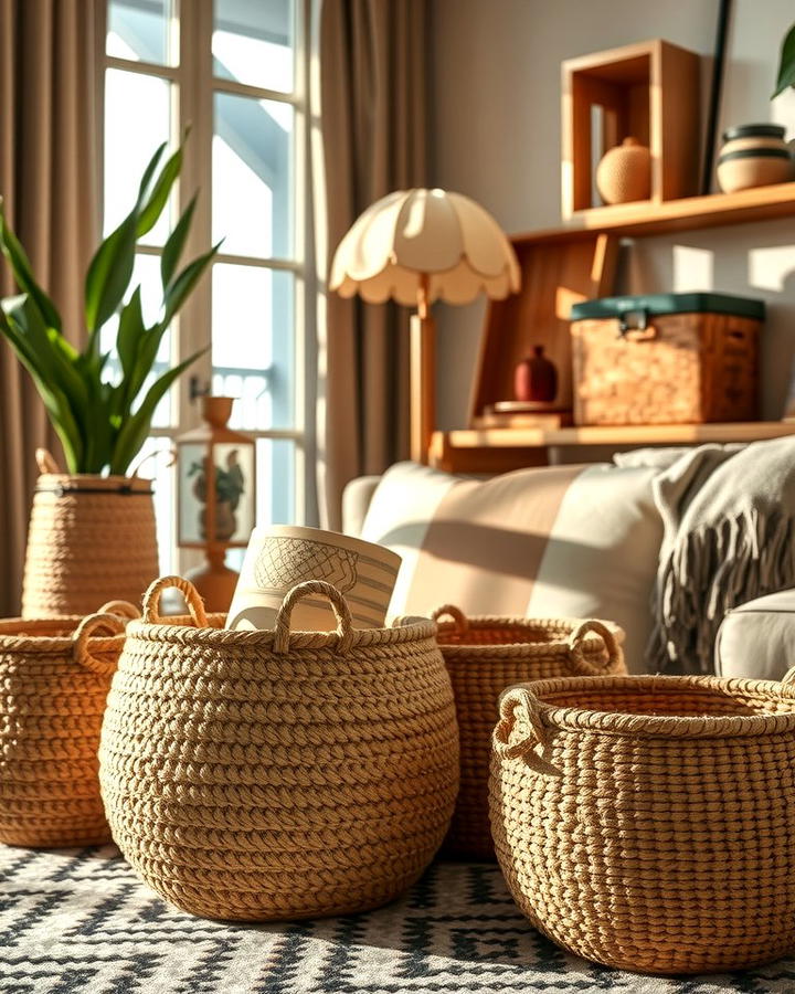 Organize with Decorative Baskets