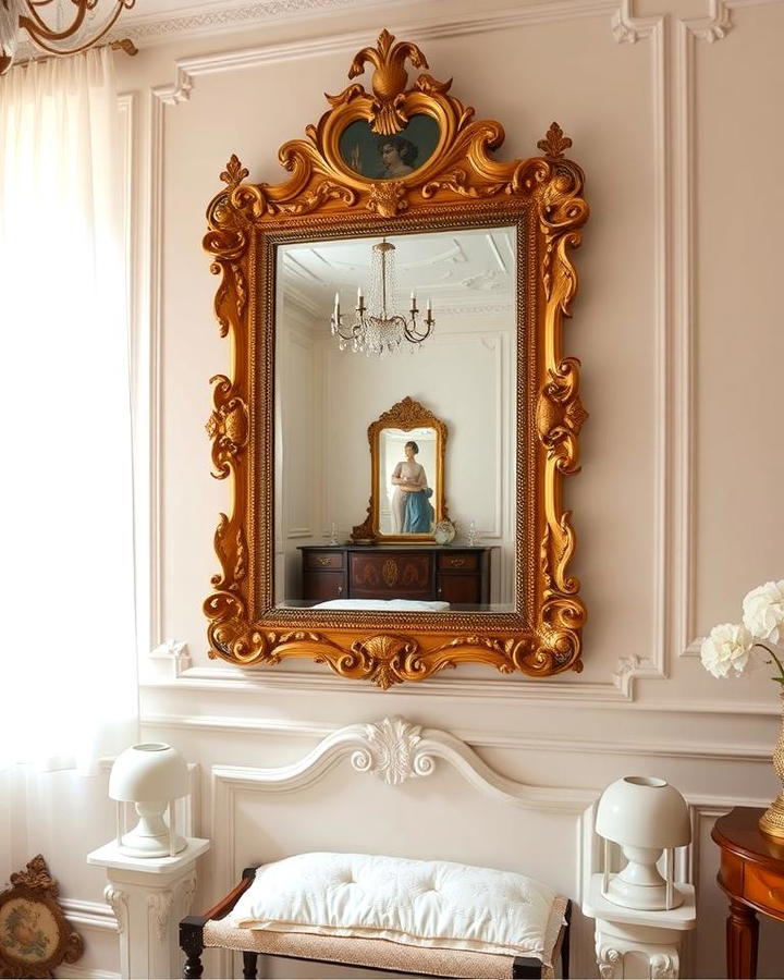 Ornate Mirrors with Gold Frames