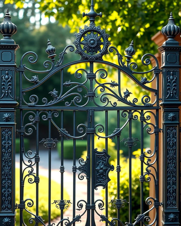 Ornate Victorian Metal Gate