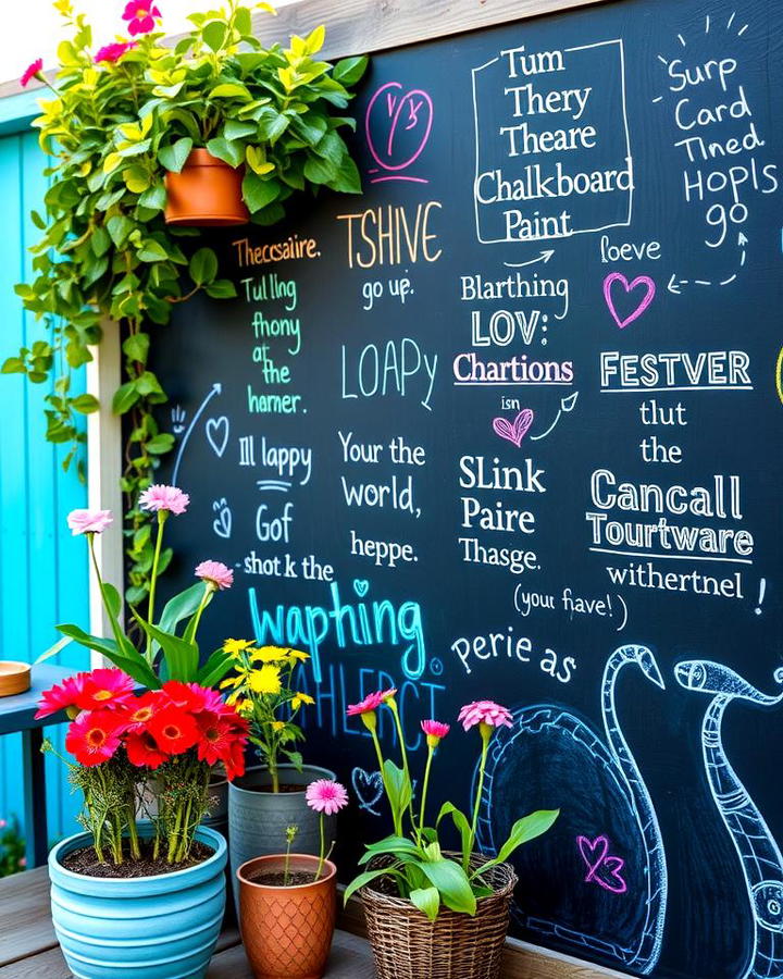 Outdoor Chalkboard Walls