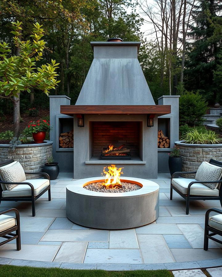 Outdoor Concrete Fire Pits