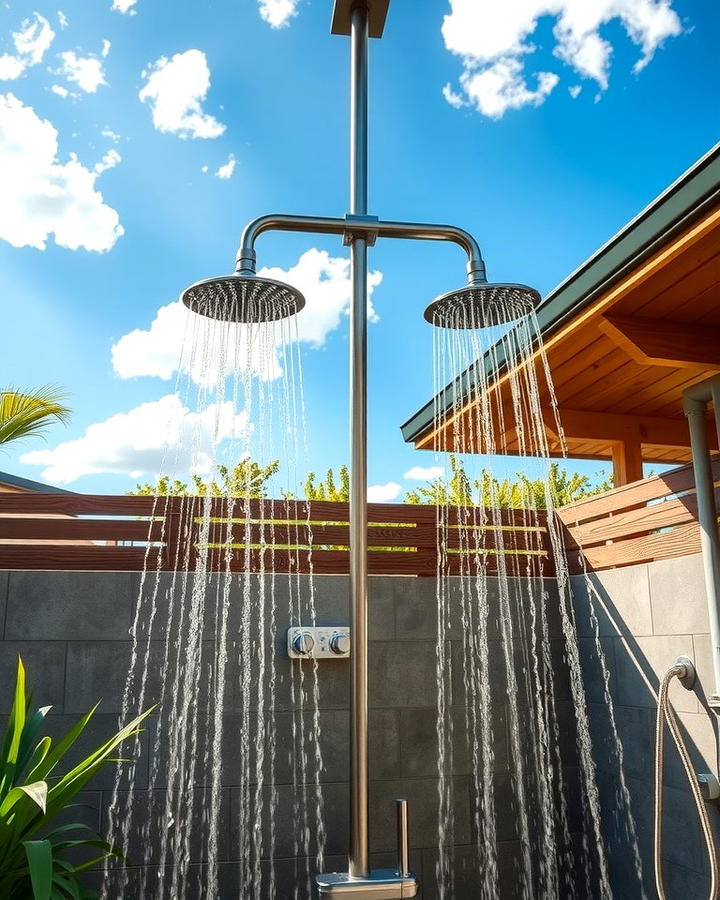 Outdoor Double Shower