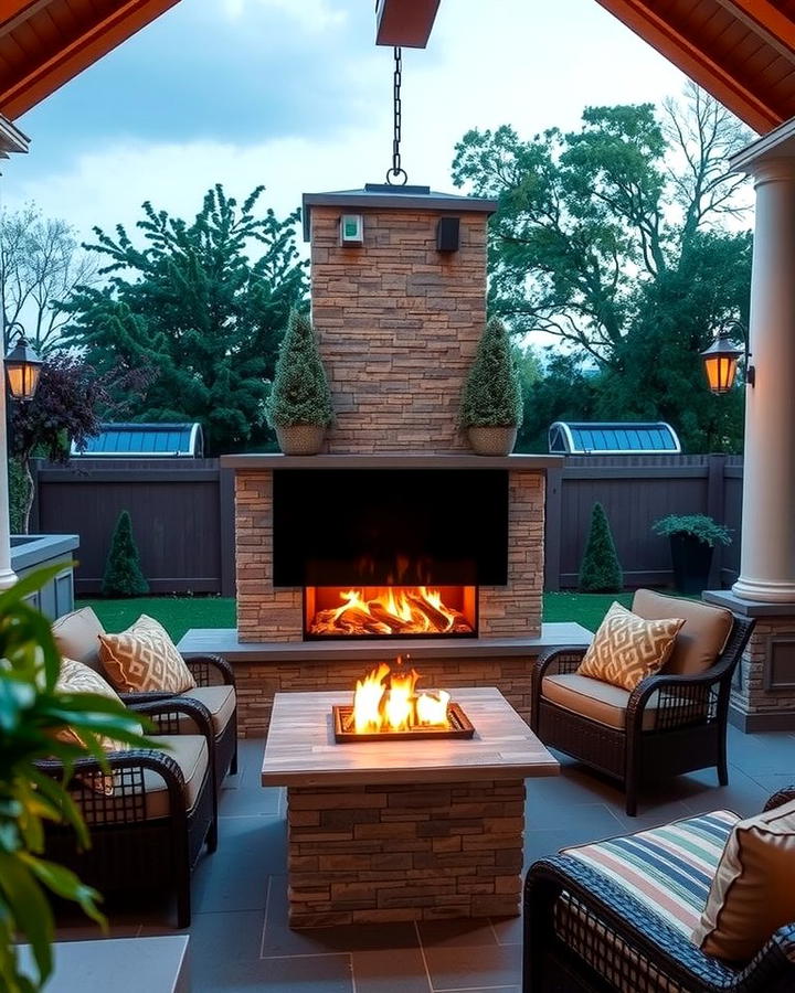 Outdoor Electric Fireplace For Porch Warm Ambiance With Clean Energy