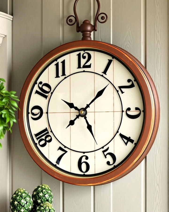 Outdoor Farmhouse Clock Idea