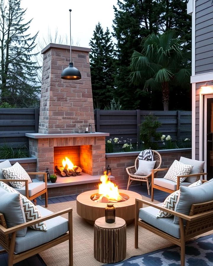 Outdoor Fireplace for Alfresco Warmth