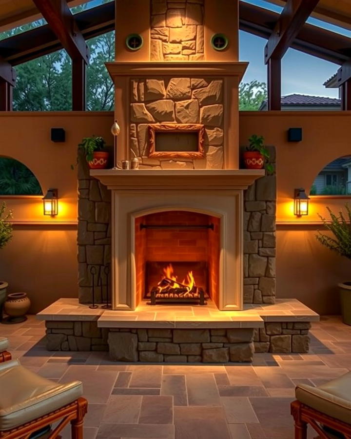 Outdoor Fireplaces or Fire Pits