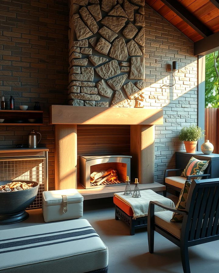 Outdoor Inspired Indoor Fireplaces