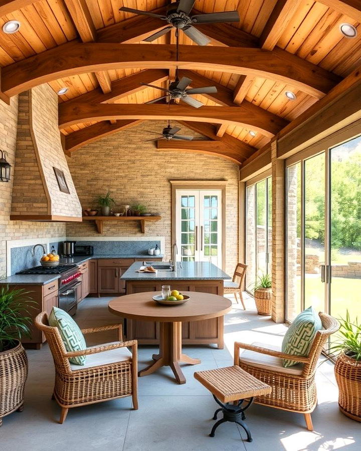 Outdoor Inspired Sunroom Kitchen