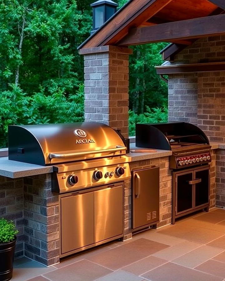 Outdoor Kitchen with a Smoker