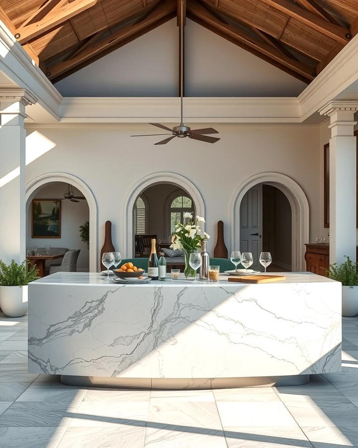 Outdoor Marble Island for Alfresco Dining