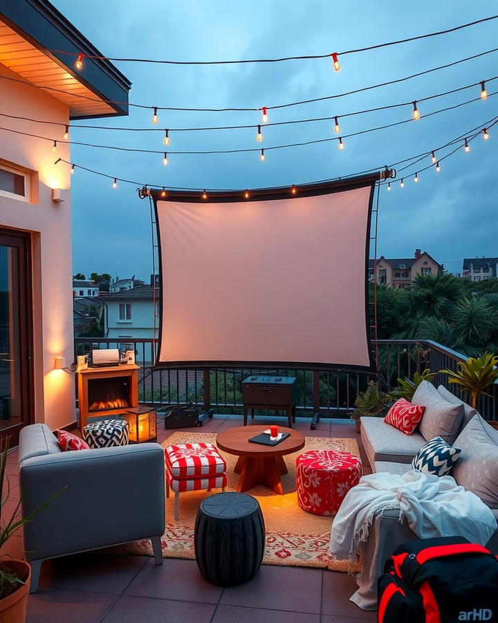 Outdoor Movie Setup