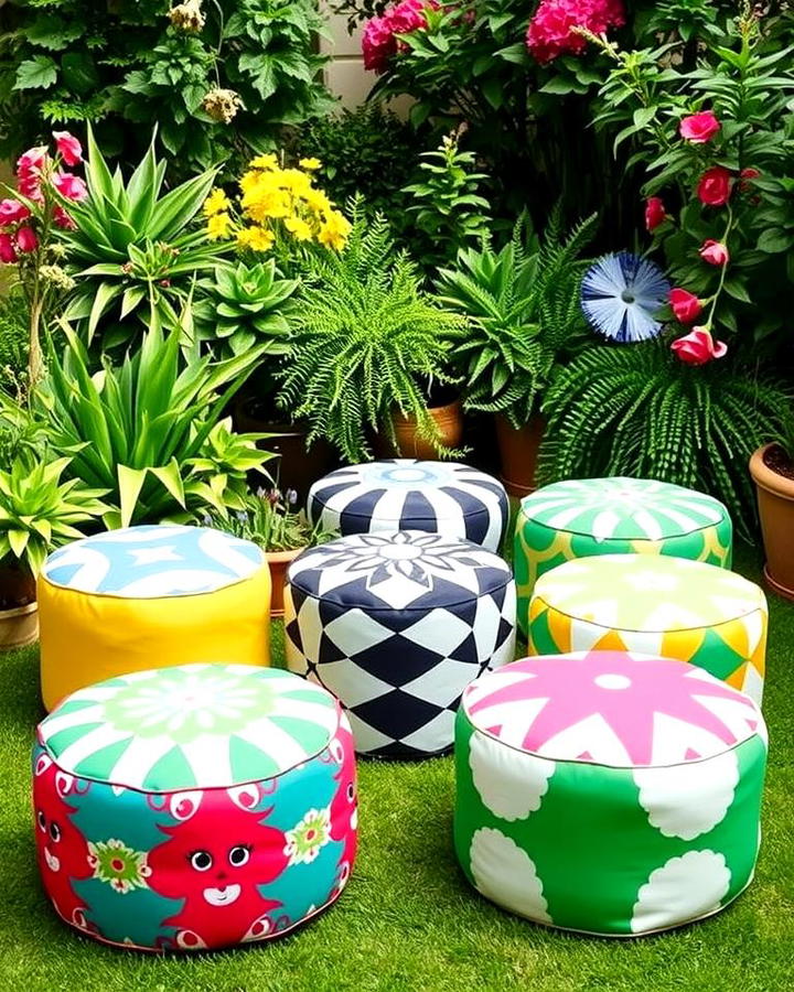 Outdoor Poufs for Versatility