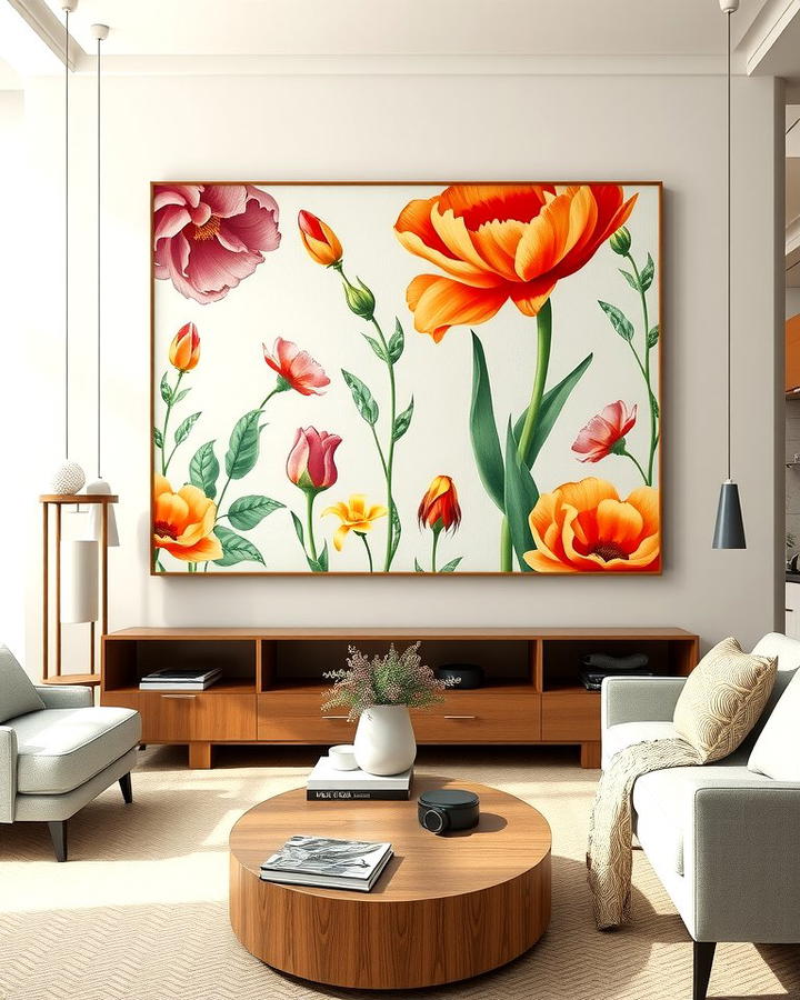 Oversized Floral Art