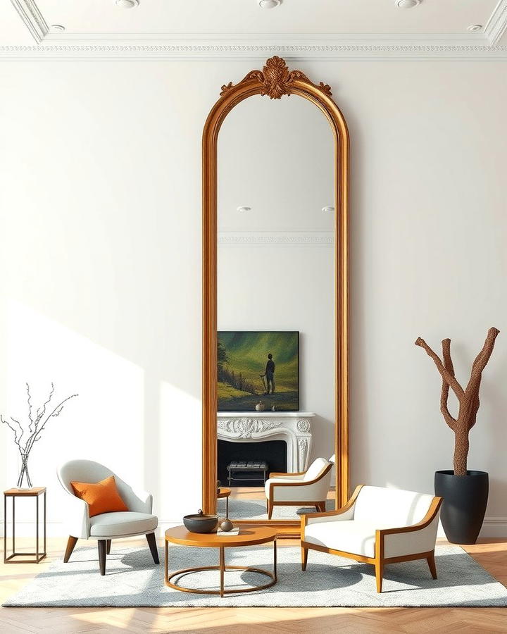 Oversized Leaning Mirror for a Bold Statement