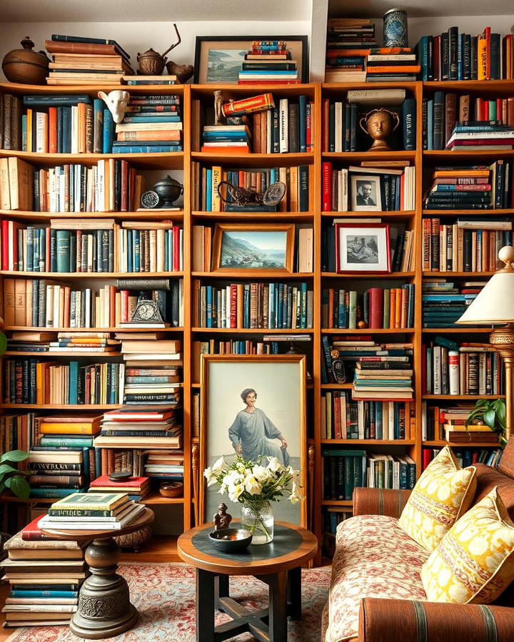 Overstuffed Bookshelves