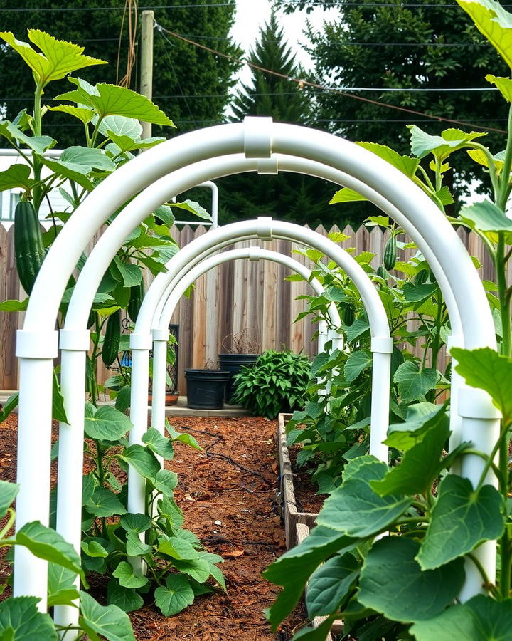 PVC Pipe Arch Trellis