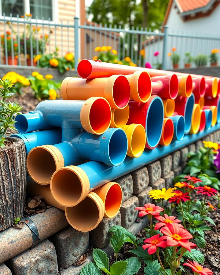 PVC Pipe Retaining Wall