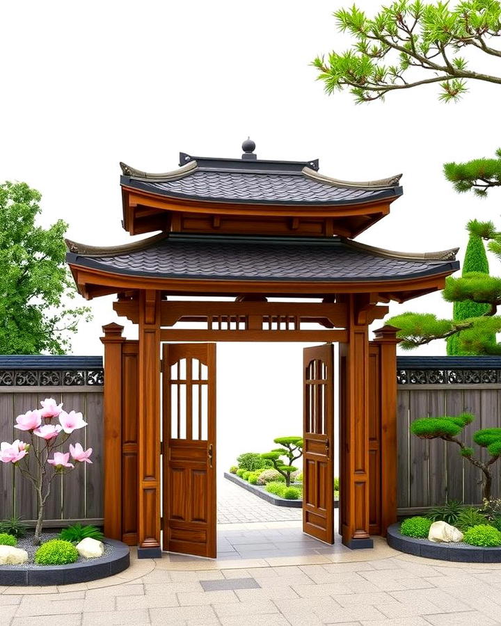 Pagoda Inspired Gate