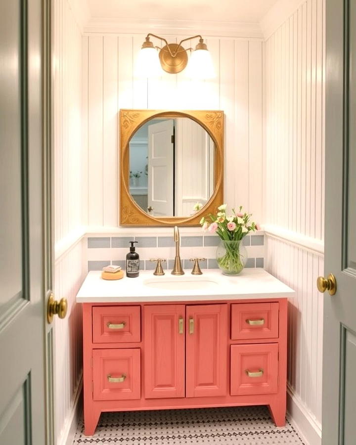 Painted Beadboard Vanity