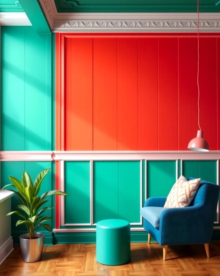 Painted Board and Batten in Bold Colors