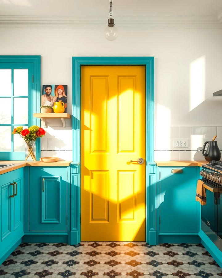 Painted Doors for a Pop of Color