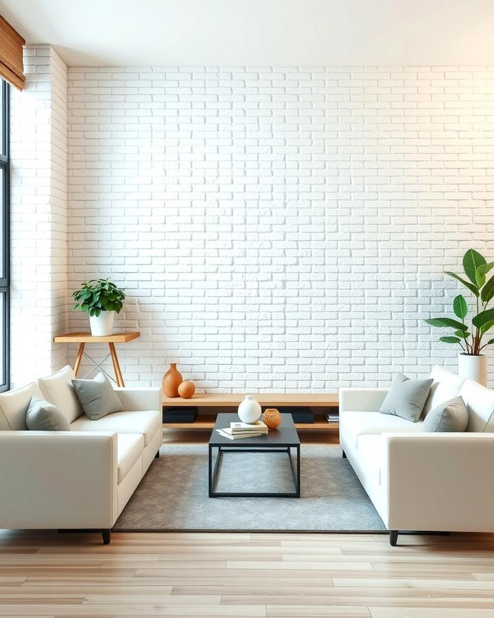 Painted White Brick for a Minimalist Look