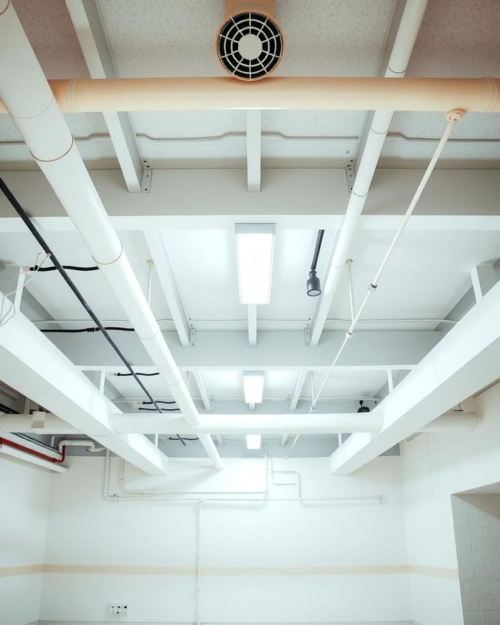 Painted White Ceiling for a Bright Look