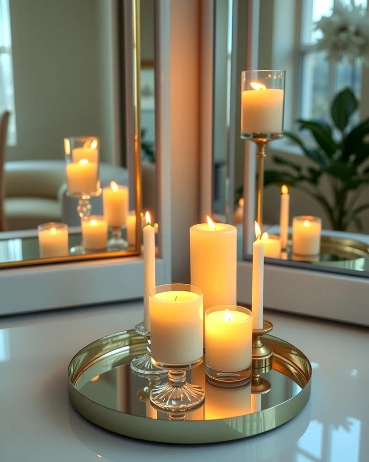 Pair Candles with Mirrors for Extra Glow