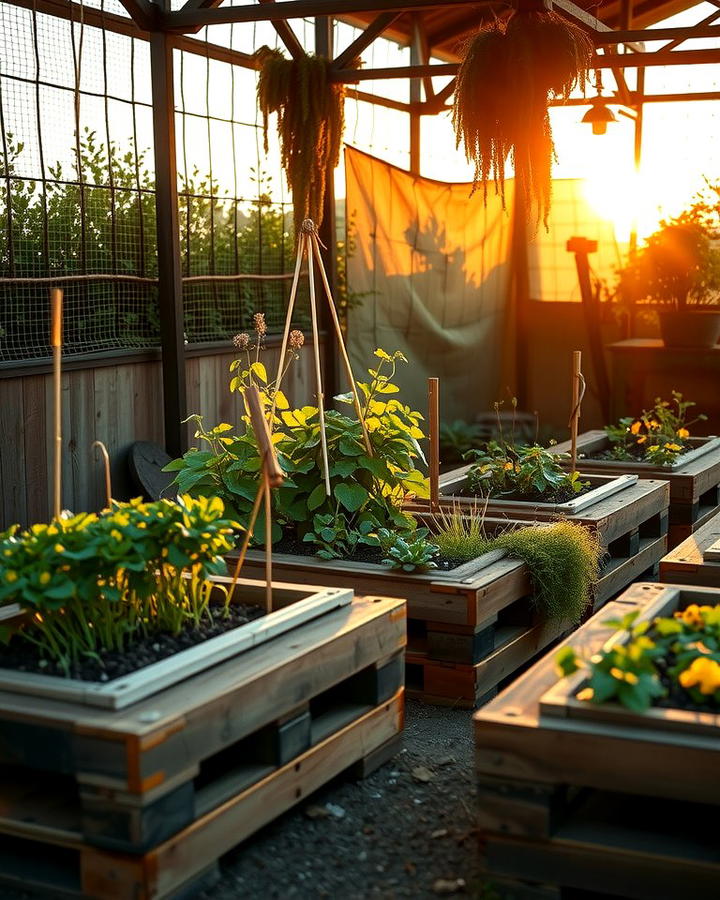 Pallet Wood Garden Bed