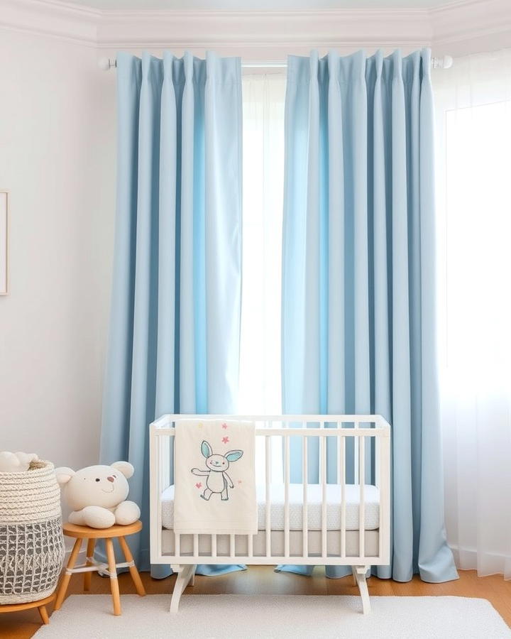 Pastel Blue Curtains