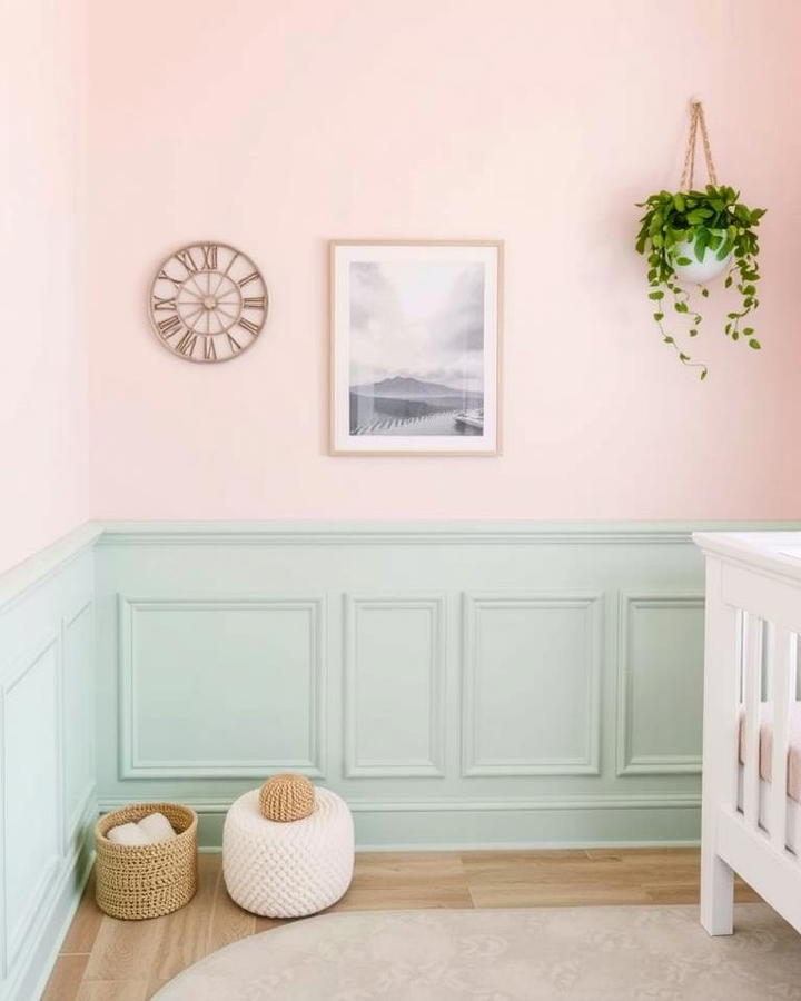 Pastel Painted Wainscoting