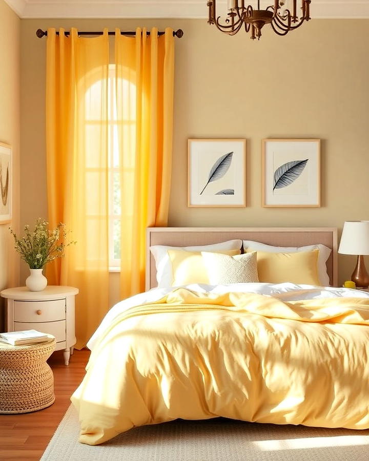 Pastel Yellow Bedroom Accents