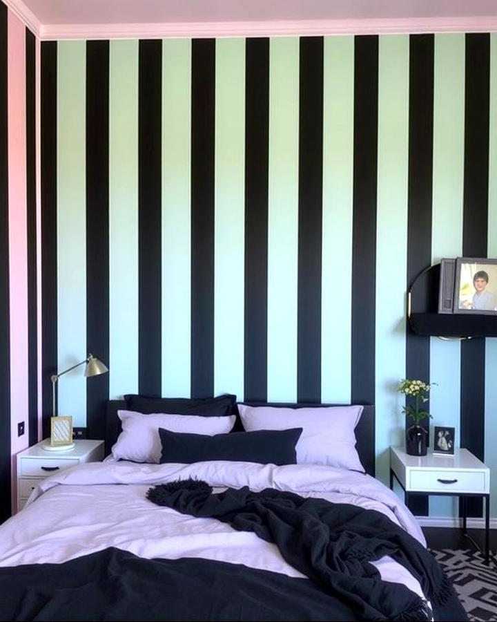 Pastel and Black Contrast Walls