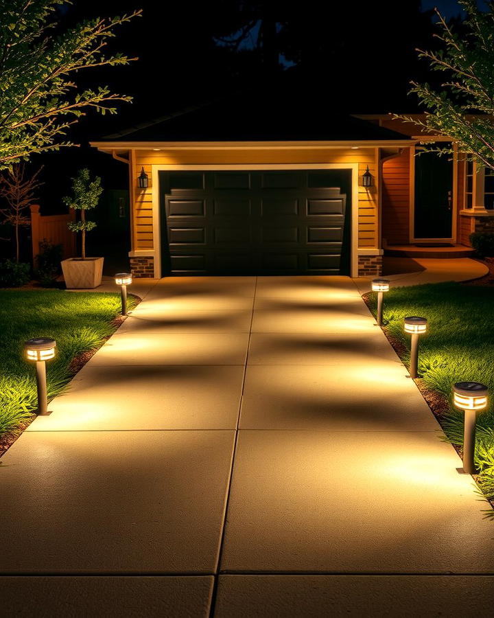 Pathway Lights Leading to the Garage