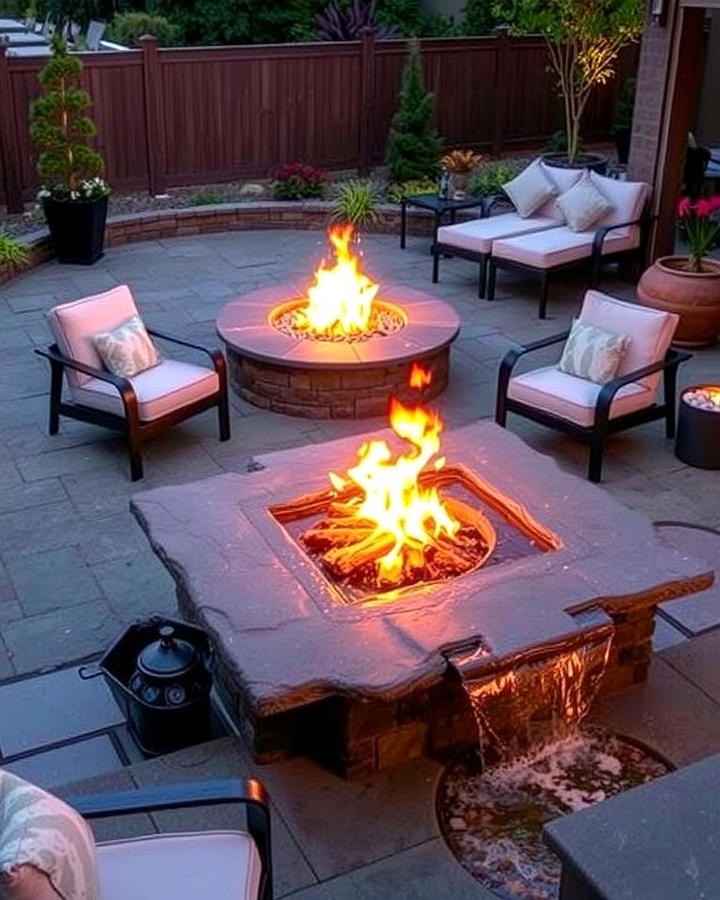 Patio with Water and Fire Elements