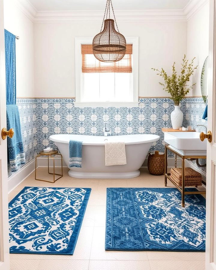 Patterned Blue Rugs