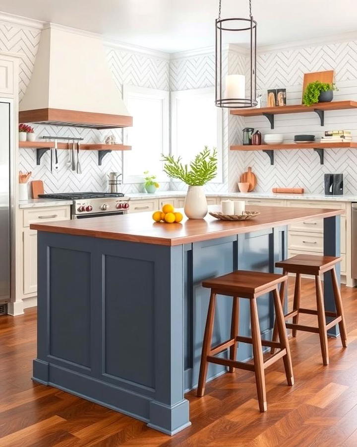 Patterned Shiplap with a Dual Tone Island