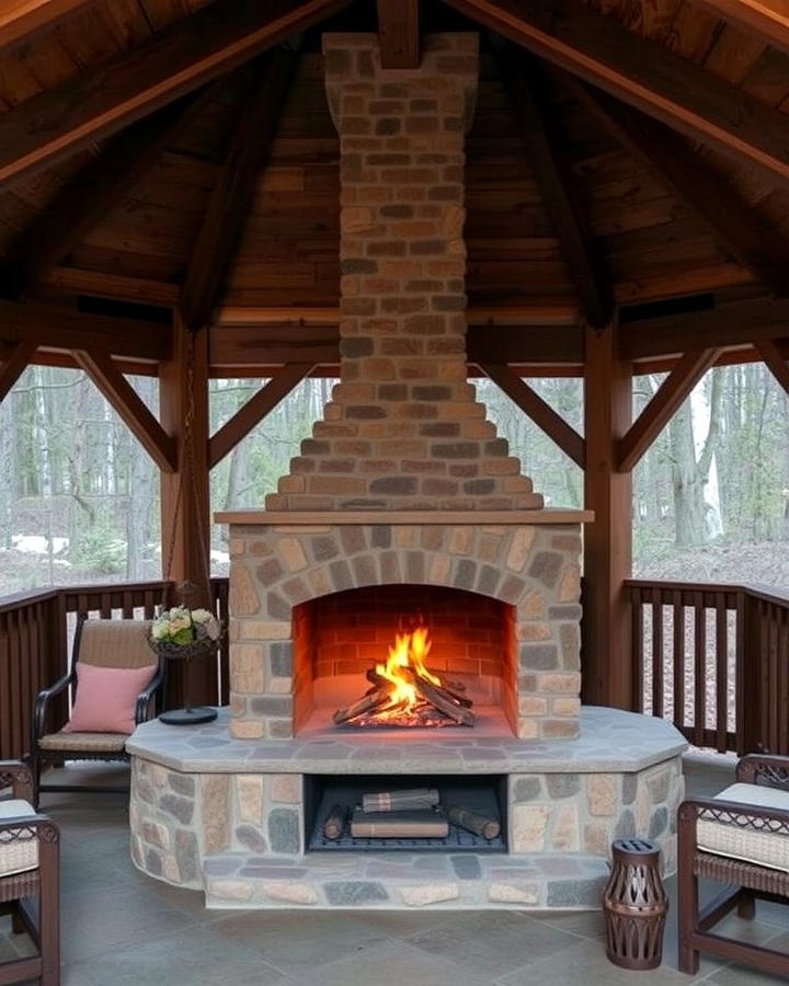 Pavilion with Chimney Fireplace