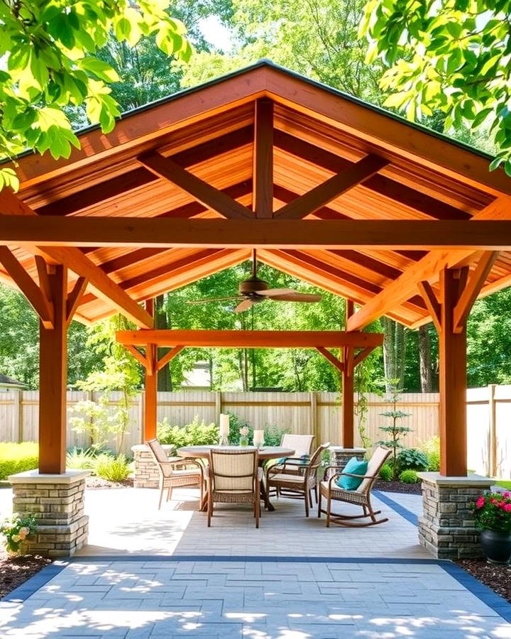 Pavilion with Pergola Style Roof